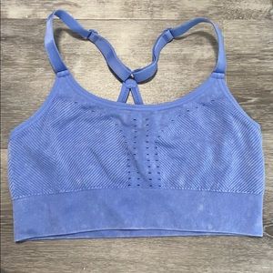 Washed periwinkle sports bra
